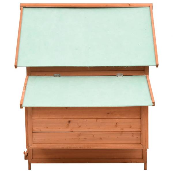 Hühnerstall 152x96x110 cm Massivholz Tanne
