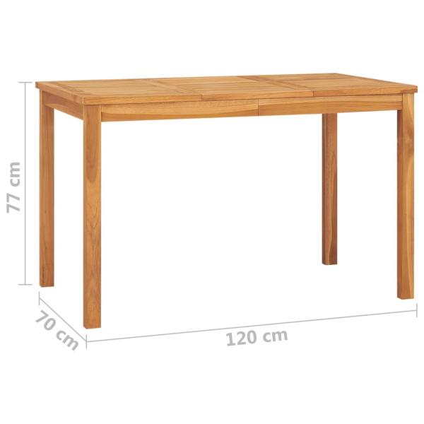 Garden Esstisch 120x70x77 cm Massiv Teakholz