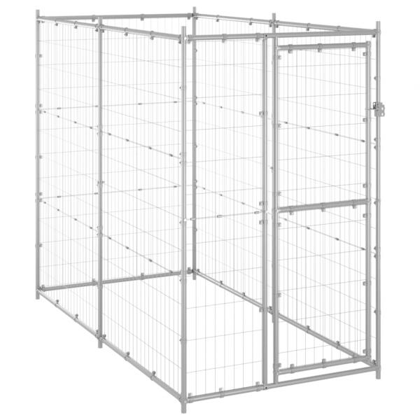 ARDEBO.de - Outdoor-Hundezwinger Verzinkter Stahl 110x220x180 cm