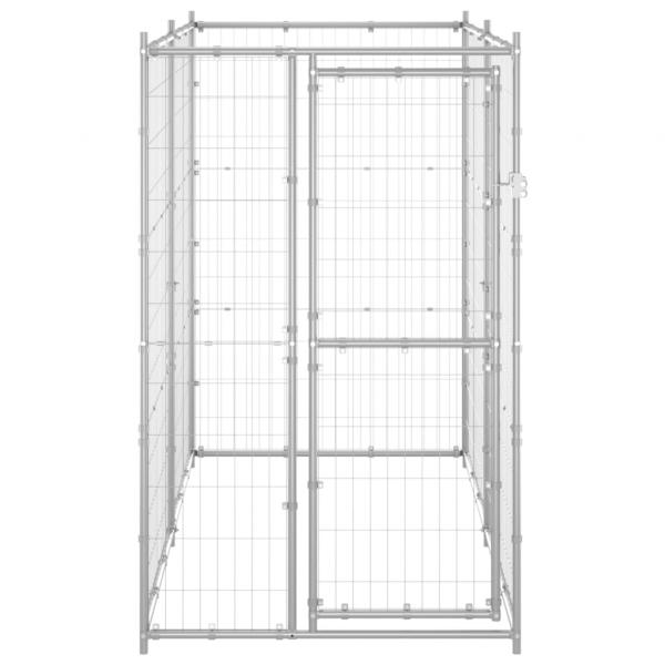 Outdoor-Hundezwinger Verzinkter Stahl 110x220x180 cm
