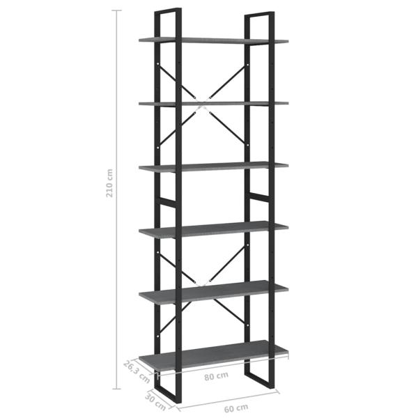 ARDEBO.de - Standregal Hoch Grau 80x30x210 cm Massivholz Kiefer