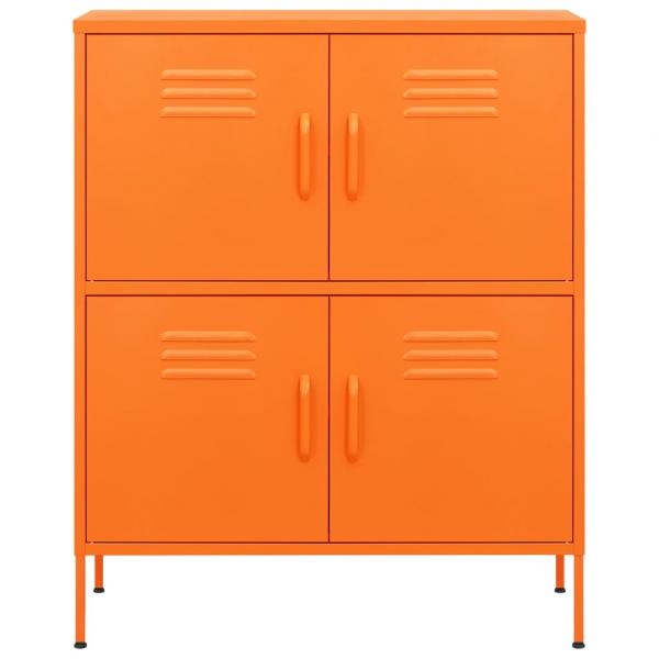 Lagerschrank Orange 80x35x101,5 cm Stahl    