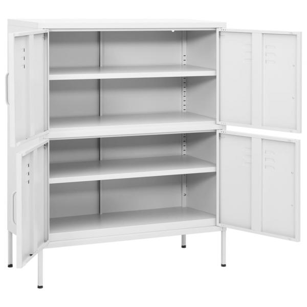 Lagerschrank Weiß 80x35x101,5 cm Stahl    