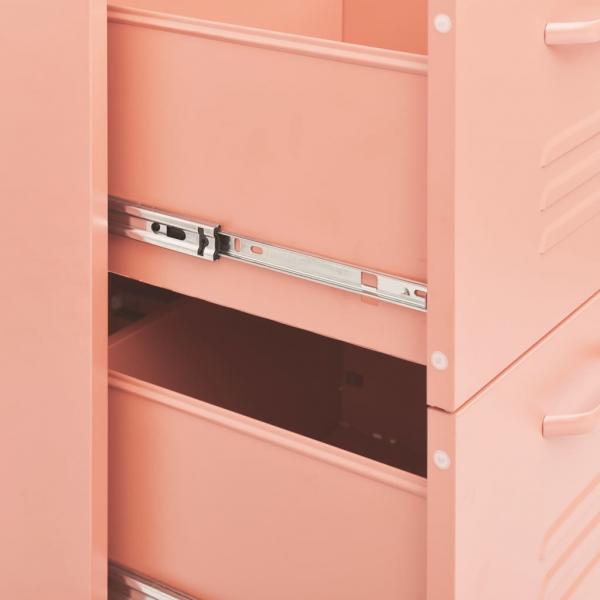 Schubladenschrank Rosa 80x35x101,5 cm Stahl    