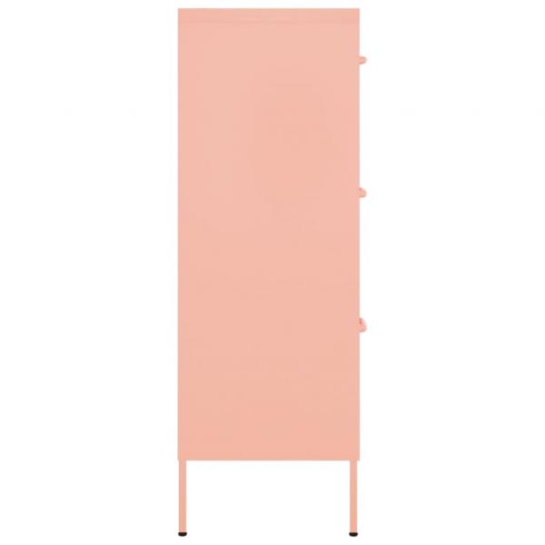 Schubladenschrank Rosa 80x35x101,5 cm Stahl    