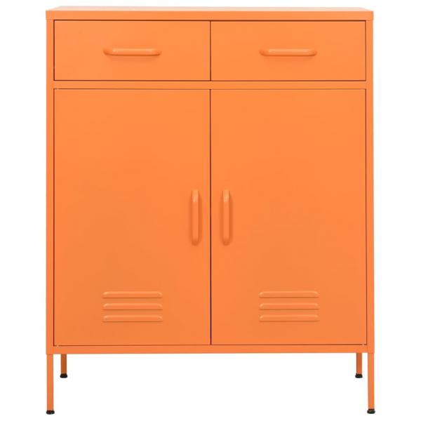 Lagerschrank Orange 80x35x101,5 cm Stahl    
