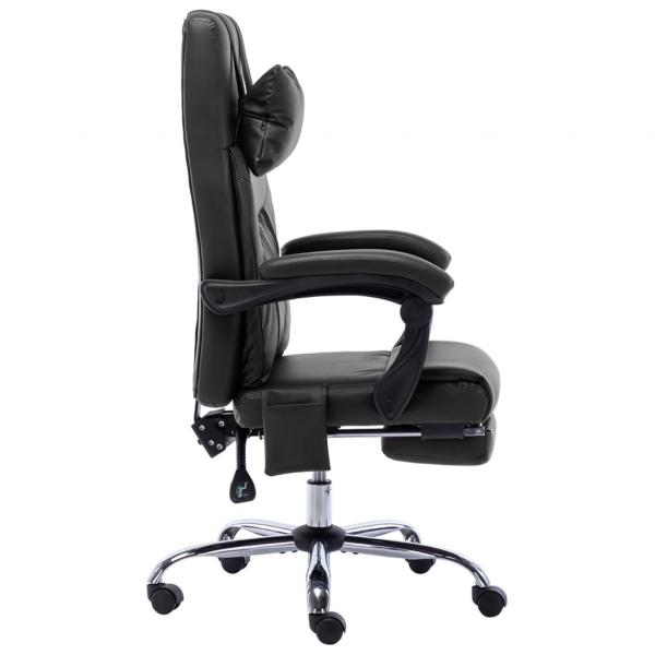 Massage-Bürostuhl Schwarz Kunstleder