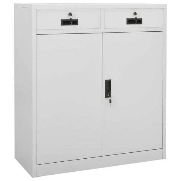 ARDEBO.de - Büroschrank Hellgrau 90x40x102 cm Stahl