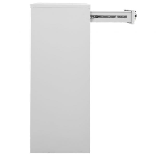 Büroschrank Hellgrau 90x40x102 cm Stahl