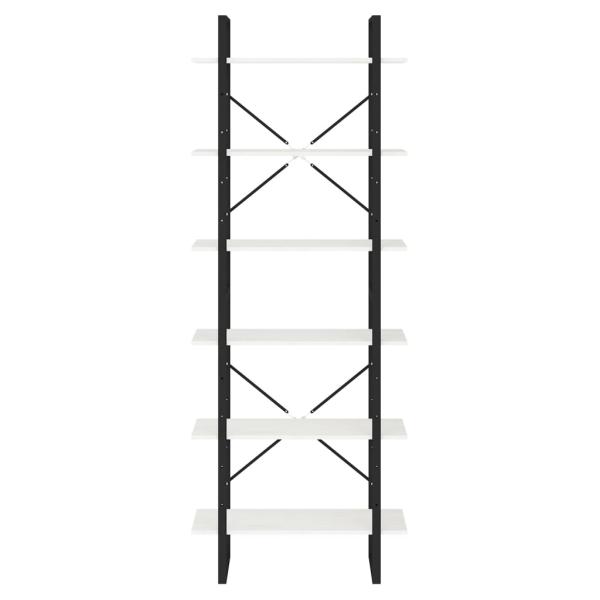 Standregal Hoch Weiß 80x30x210 cm Massivholz Kiefer