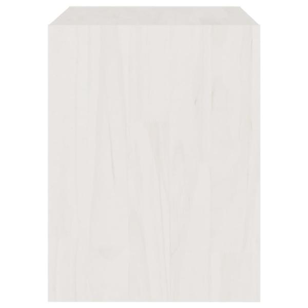 Nachttische 2 Stk. Weiß 40x30,5x40 cm Massivholz Kiefer