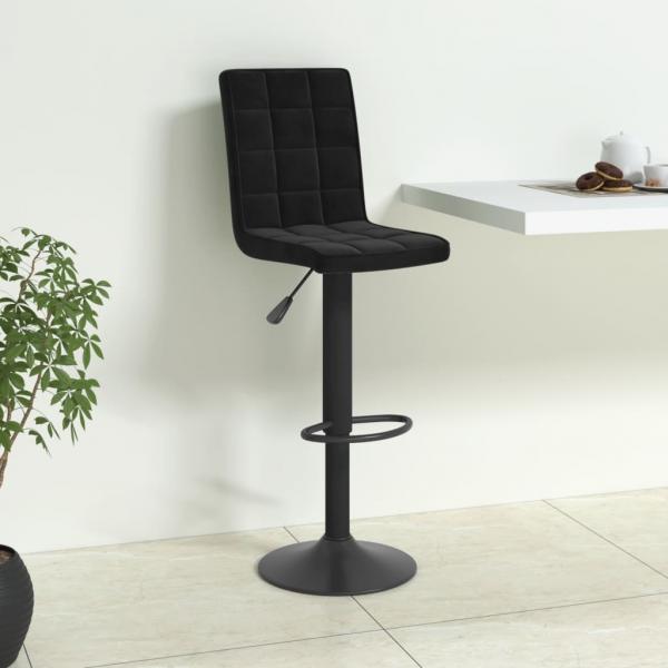 ARDEBO.de - Barhocker Schwarz Samt 