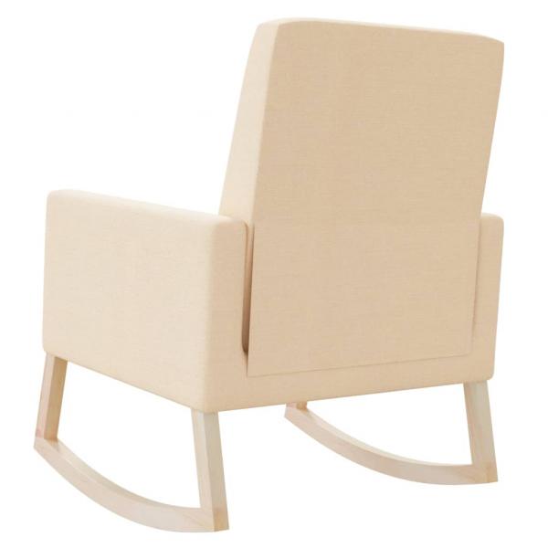 Schaukelstuhl Creme Stoff