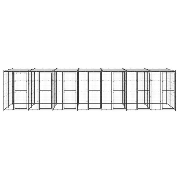 Outdoor-Hundezwinger Stahl mit Überdachung 16,94 m²