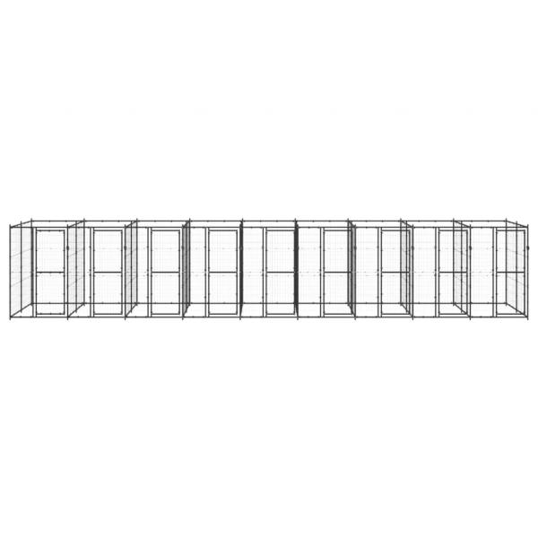 Outdoor-Hundezwinger Stahl 21,78 m²