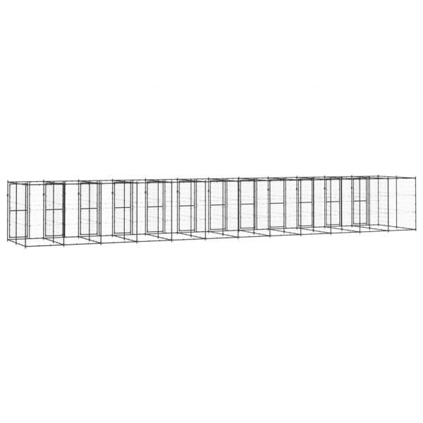 Outdoor-Hundezwinger Stahl 29,04 m²