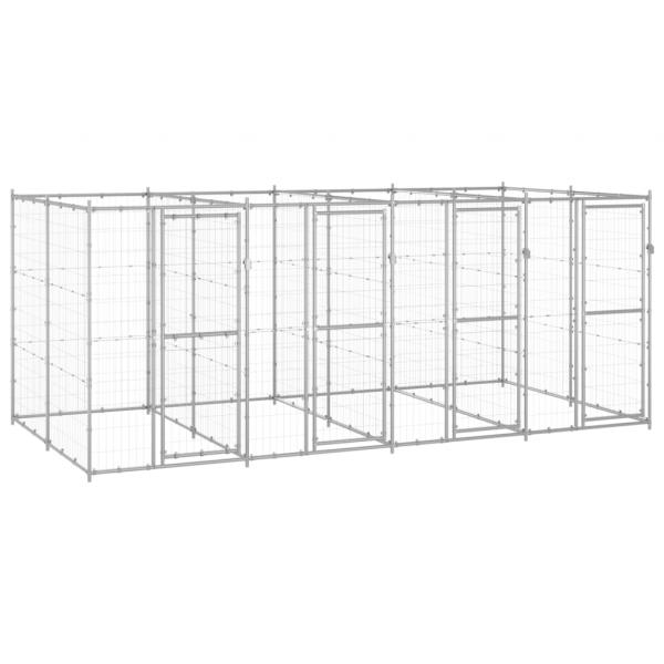ARDEBO.de - Outdoor-Hundezwinger Verzinkter Stahl 9,68 m²