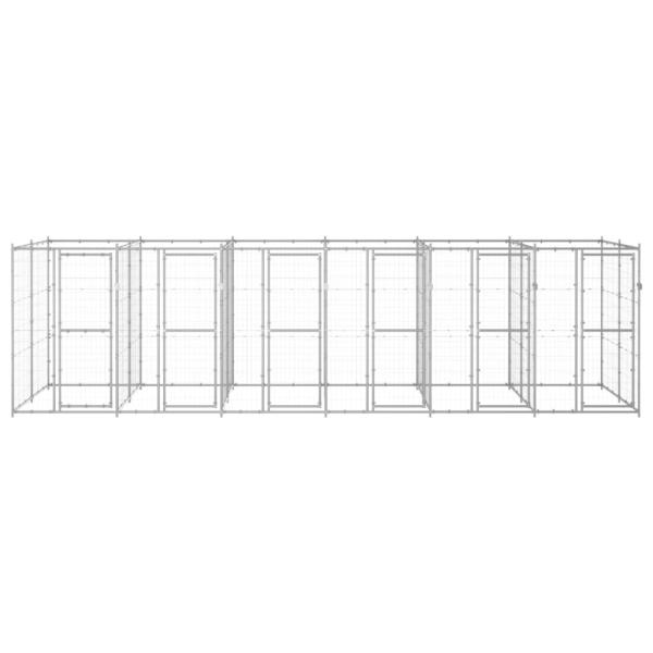 Outdoor-Hundezwinger Verzinkter Stahl 14,52 m²