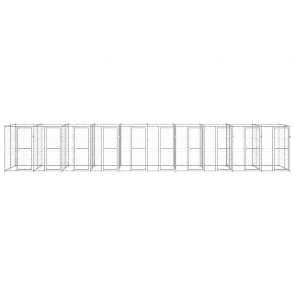 Outdoor-Hundezwinger Verzinkter Stahl 24,2 m²