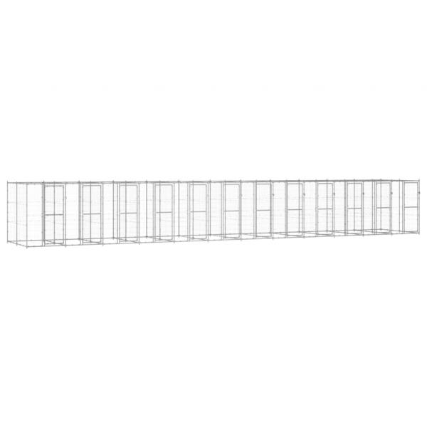 ARDEBO.de - Outdoor-Hundezwinger Verzinkter Stahl 29,04 m²