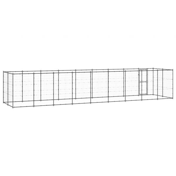 Outdoor-Hundezwinger Stahl 21,78 m²