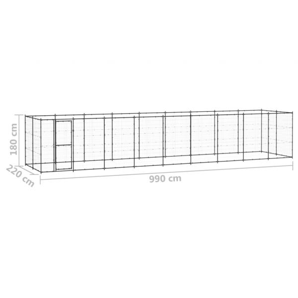 Outdoor-Hundezwinger Stahl 21,78 m²