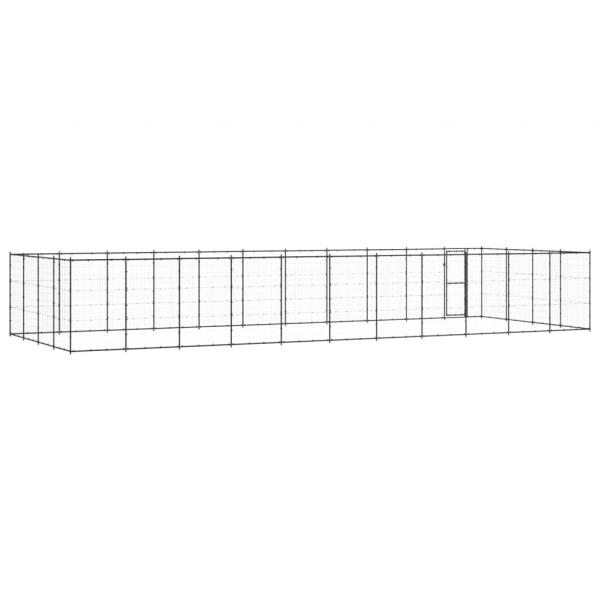 Outdoor-Hundezwinger Stahl 53,24 m²