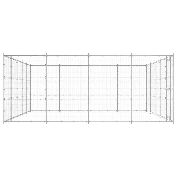 Outdoor-Hundezwinger Verzinkter Stahl 24,2 m²