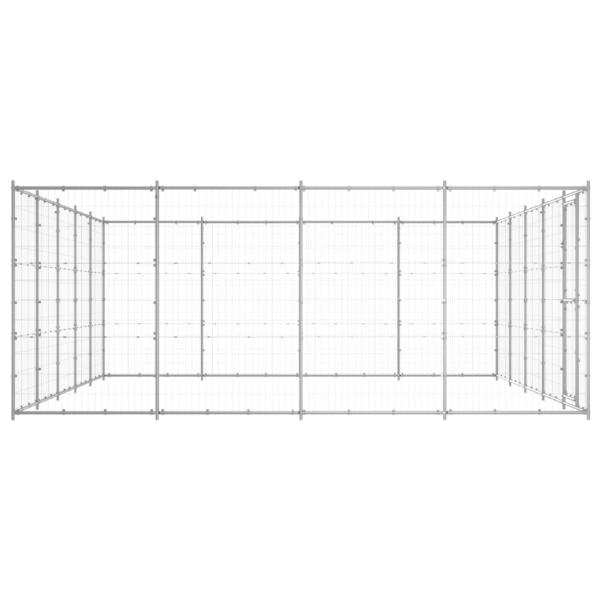Outdoor-Hundezwinger Verzinkter Stahl 24,2 m²