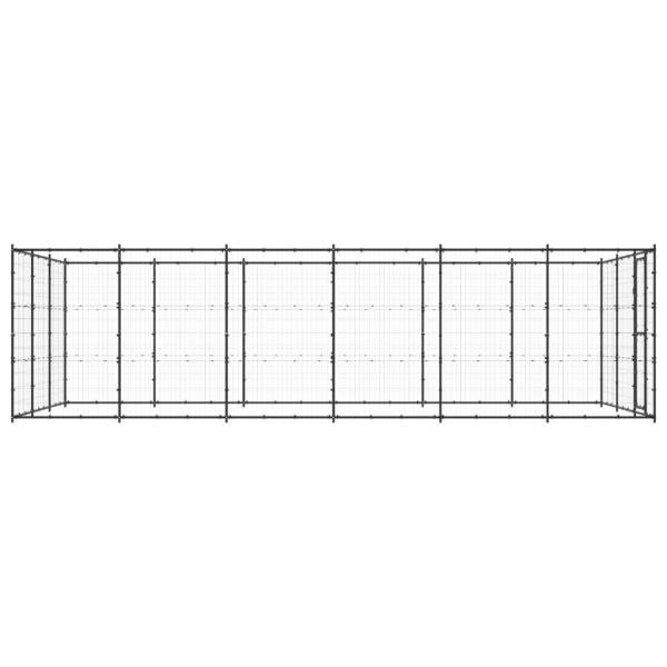 Outdoor-Hundezwinger Stahl 21,78 m²
