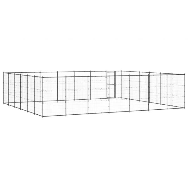 Outdoor-Hundezwinger Stahl 50,82 m²
