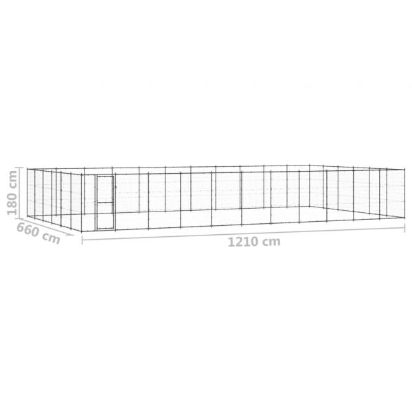Outdoor-Hundezwinger Stahl 79,86 m²
