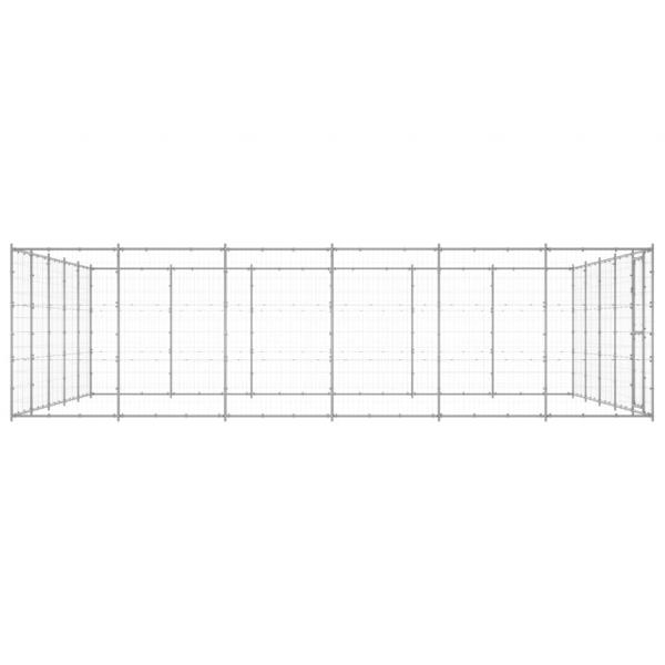Outdoor-Hundezwinger Verzinkter Stahl 36,3 m²
