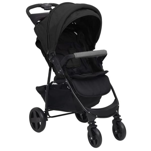 3-in-1 Kinderwagen Anthrazit Stahl 