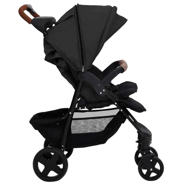 3-in-1 Kinderwagen Anthrazit Stahl 