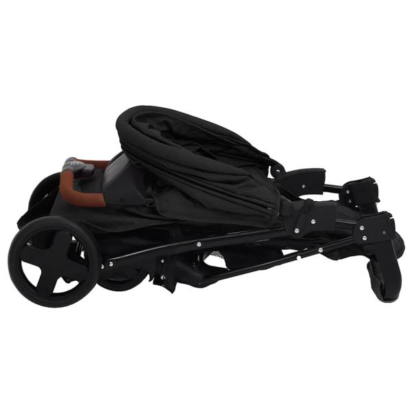 3-in-1 Kinderwagen Anthrazit Stahl 