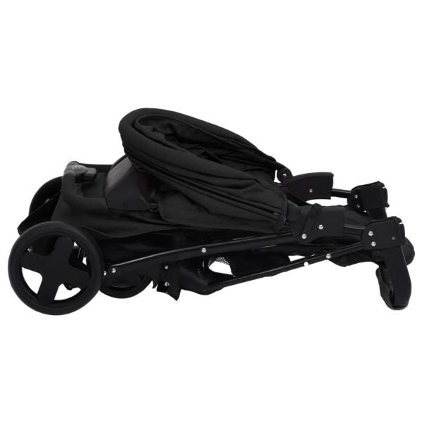3-in-1 Kinderwagen Anthrazit Stahl 