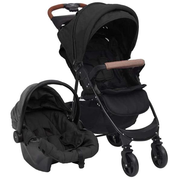 3-in-1 Kinderwagen Anthrazit Stahl 