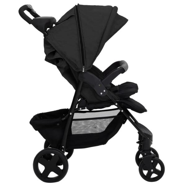 3-in-1 Kinderwagen Anthrazit Stahl 