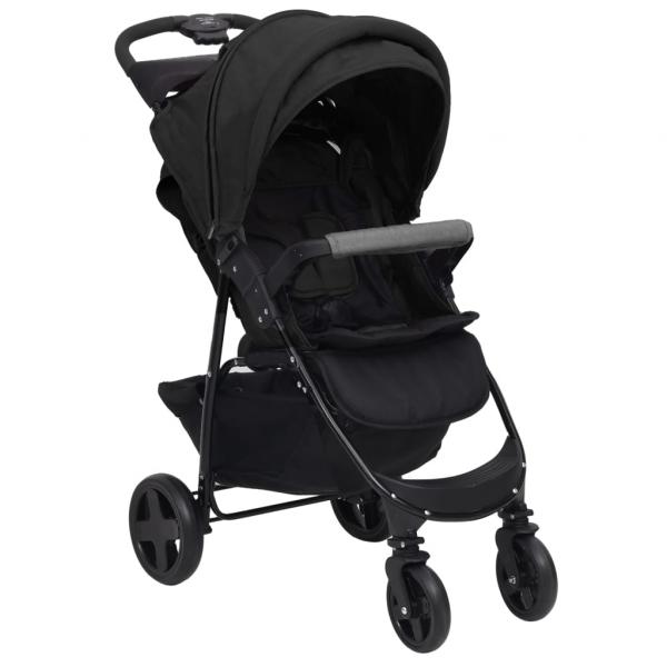 3-in-1 Kinderwagen Anthrazit Stahl 