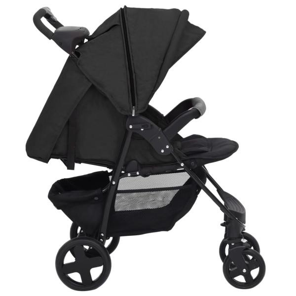 3-in-1 Kinderwagen Anthrazit Stahl 