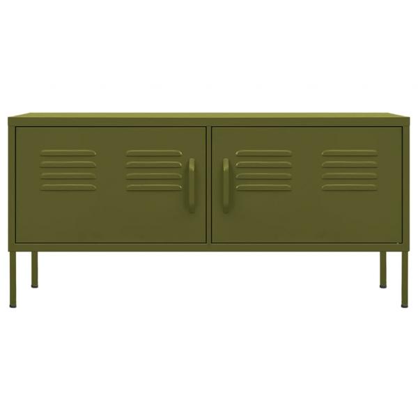 TV-Schrank Olivgrün 105x35x50 cm Stahl    