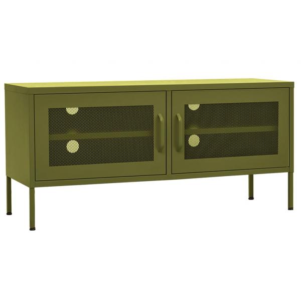 TV-Schrank Olivgrün 105x35x50 cm Stahl    