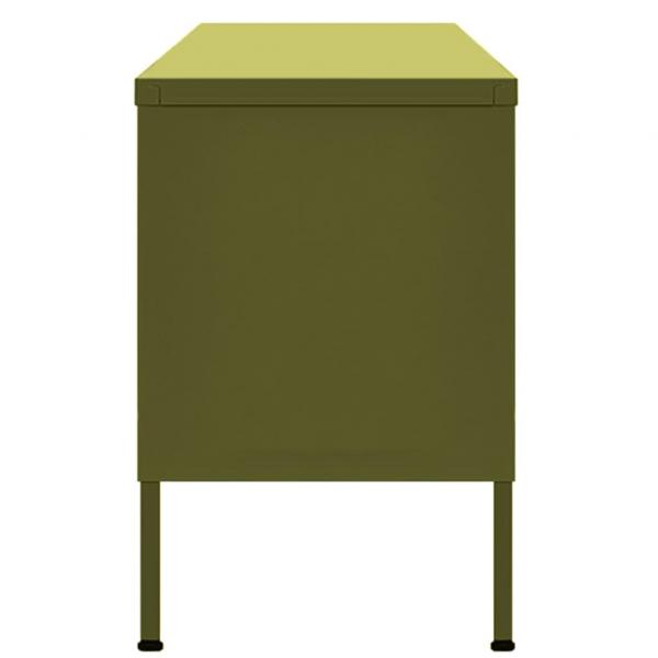TV-Schrank Olivgrün 105x35x50 cm Stahl    