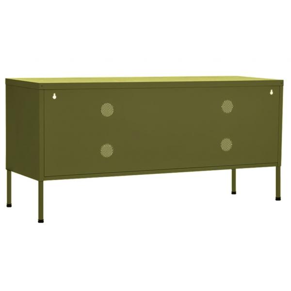 TV-Schrank Olivgrün 105x35x50 cm Stahl    