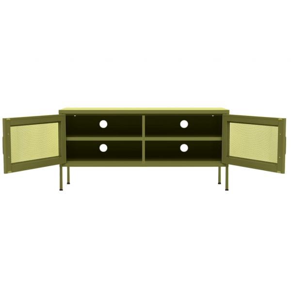 TV-Schrank Olivgrün 105x35x50 cm Stahl    
