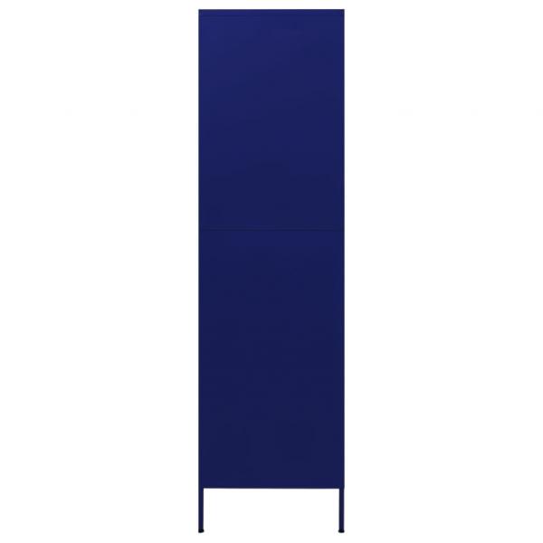 Kleiderschrank Marineblau 90x50x180 cm Stahl   