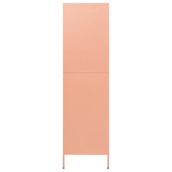 Kleiderschrank Rosa 90x50x180 cm Stahl   