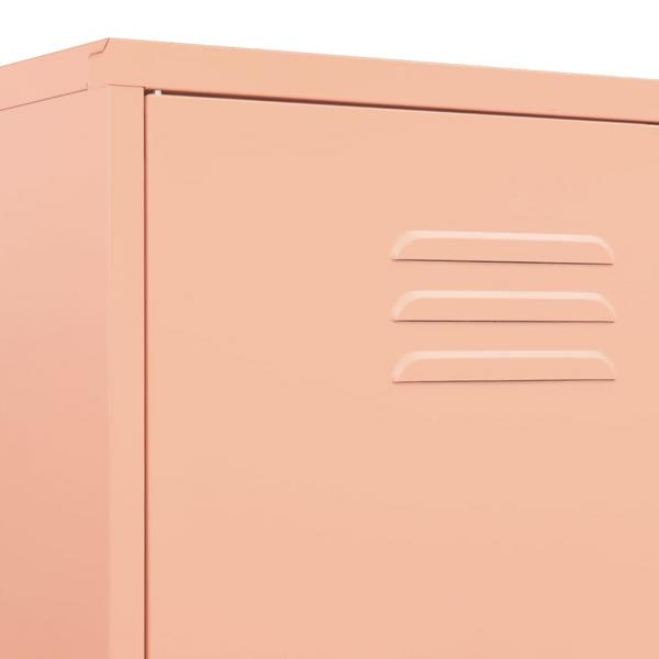 Kleiderschrank Rosa 90x50x180 cm Stahl   