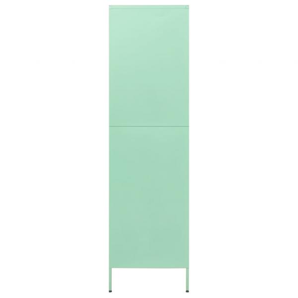 Kleiderschrank Minzgrün 90x50x180 cm Stahl   